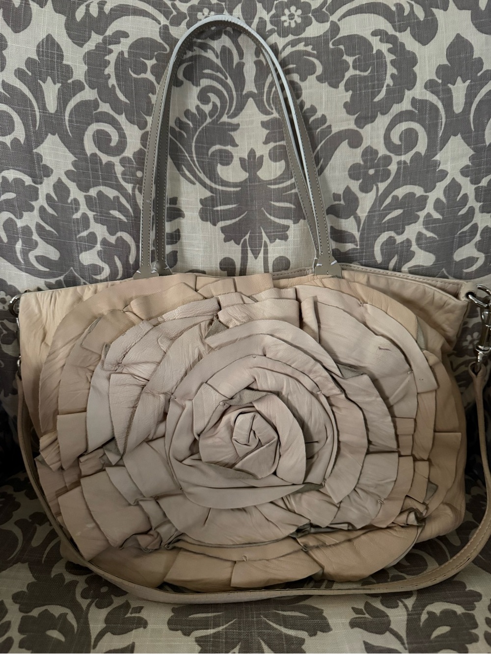 Valentino Garavani Light Beige Petale Tote